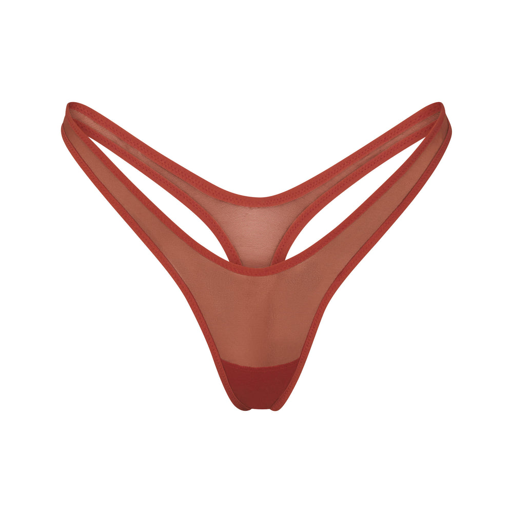 Skims ULTRA FINE MESH MICRO DIPPED Thong Hnede | BCLO-83069