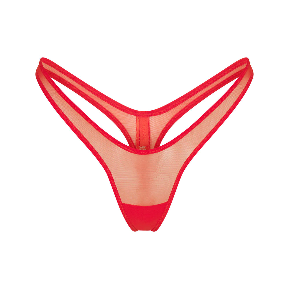 Skims ULTRA FINE MESH MICRO DIPPED Thong Oranžové | IJAY-67831