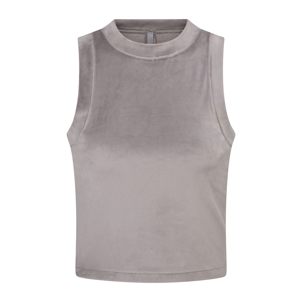 Skims VELOUR CREW NECK Tank Siva | NJUS-73685