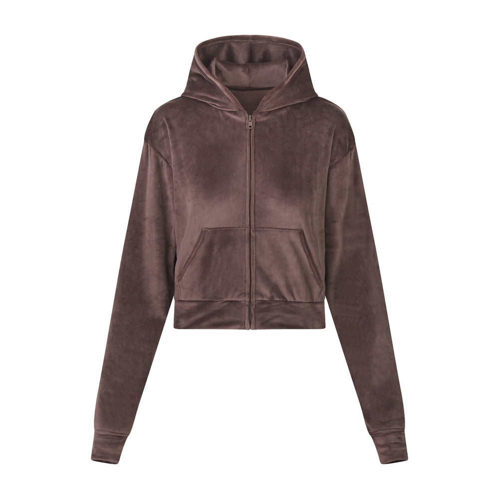 Skims VELOUR Mikina s Kapucnou Nachový Siva | RJCS-43217