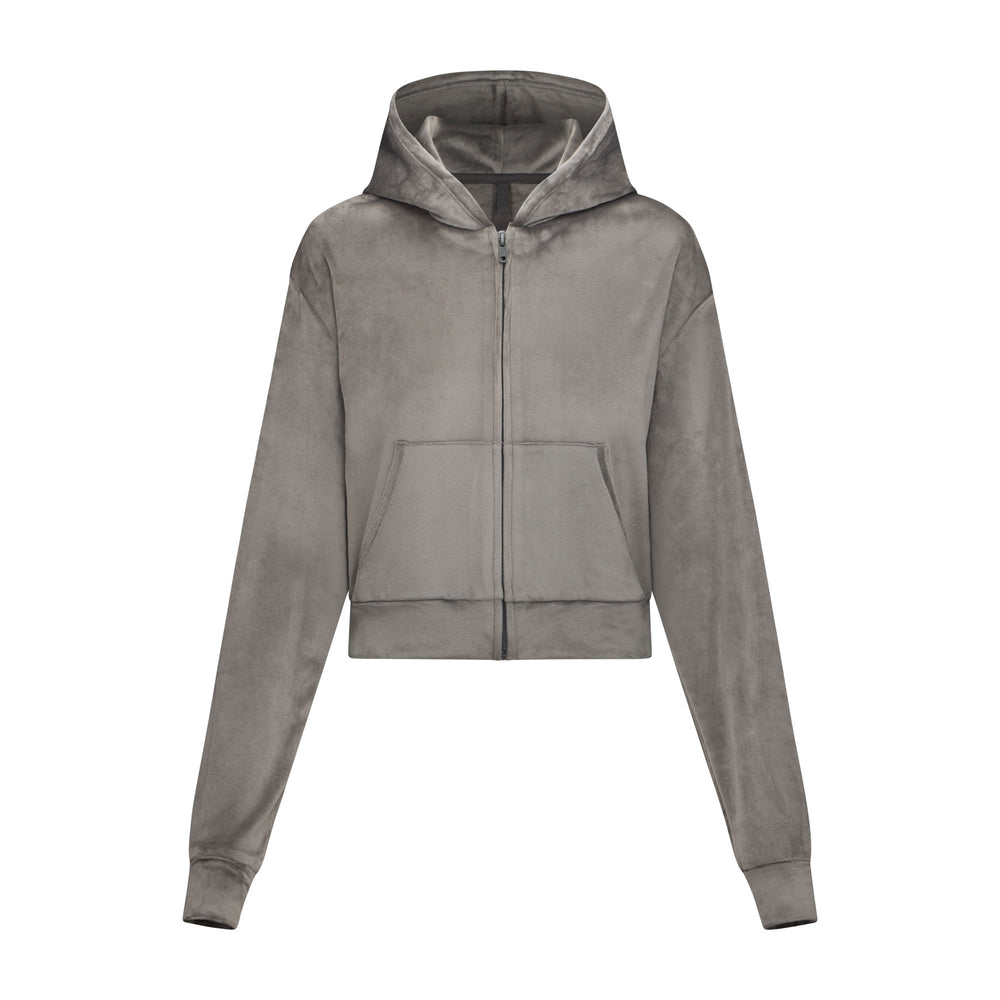 Skims VELOUR Mikina s Kapucnou Tmavo Siva | GZUM-63870