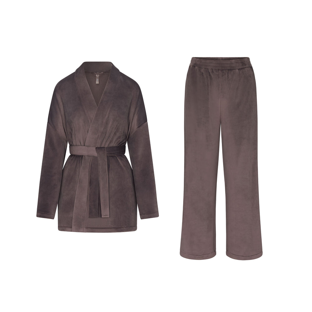 Skims VELOUR WRAP Sleep Set Nachový Siva | GPEN-24356