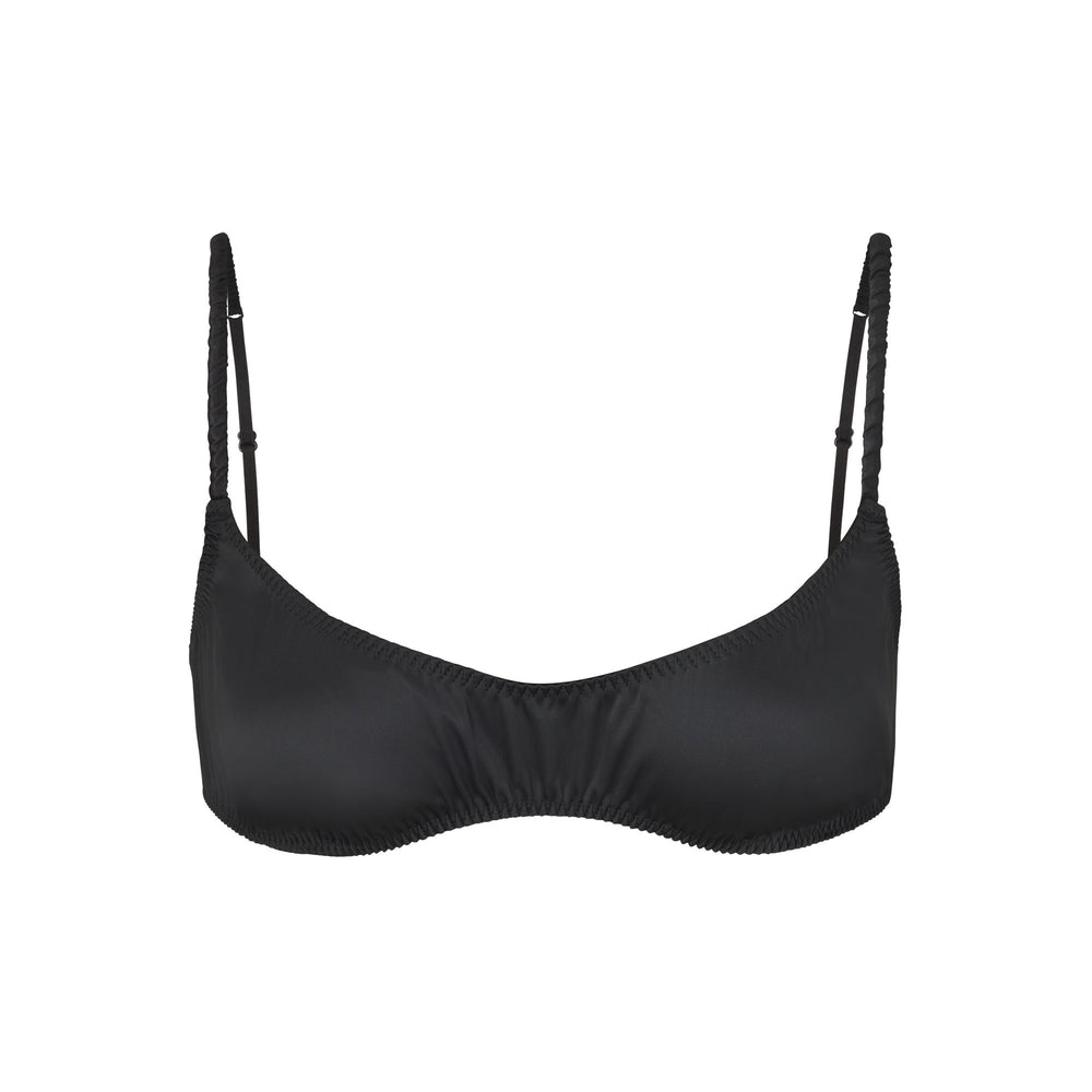 Skims WOVEN SHINE SCRUNCHIE SCOOP Bralette Čierne | LHUZ-13042