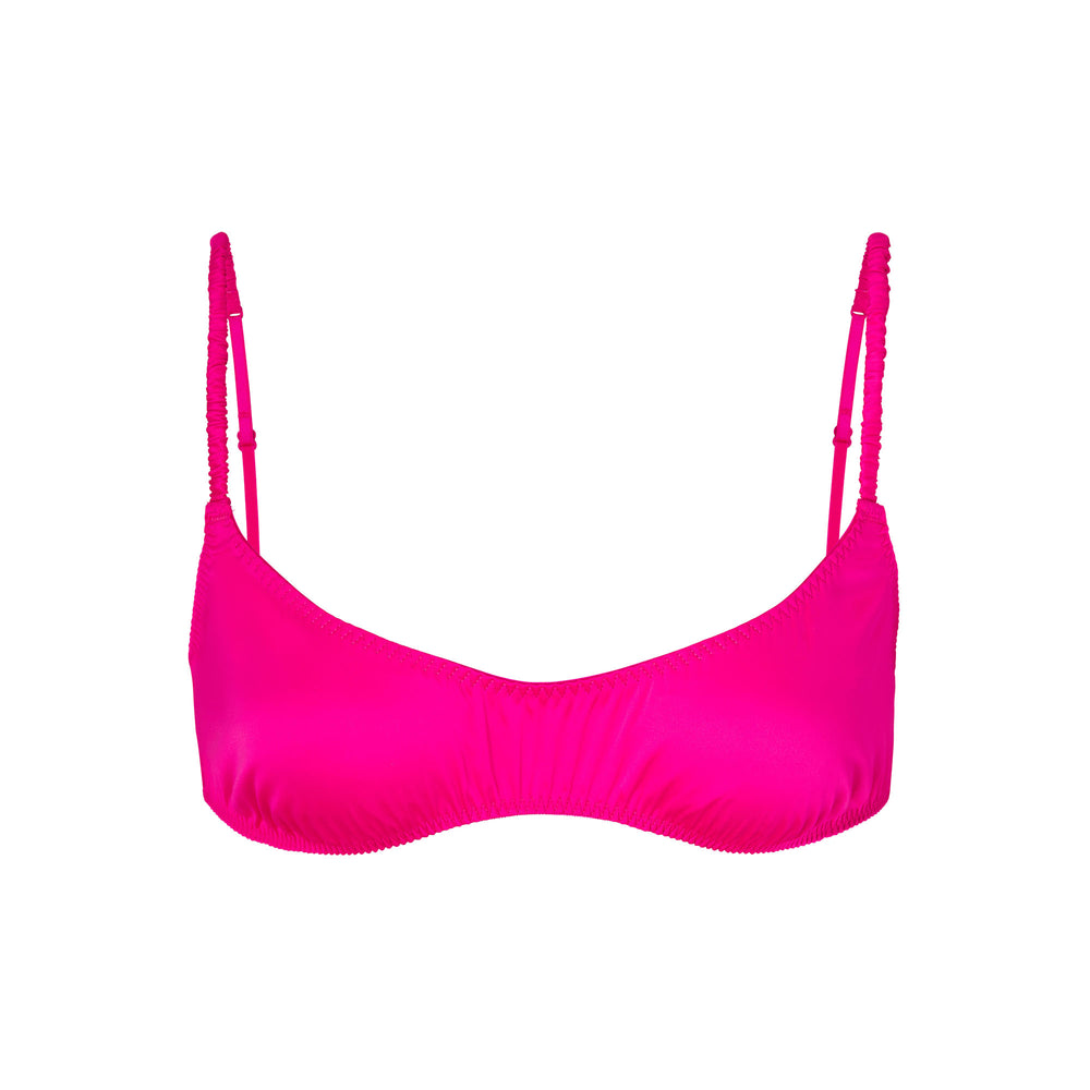 Skims WOVEN SHINE SCRUNCHIE SCOOP Bralette Ruzove | WZLF-24093