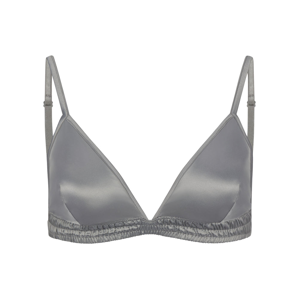 Skims WOVEN SHINE TRIANGLE Bralette Svetlo Siva | KQIY-15694
